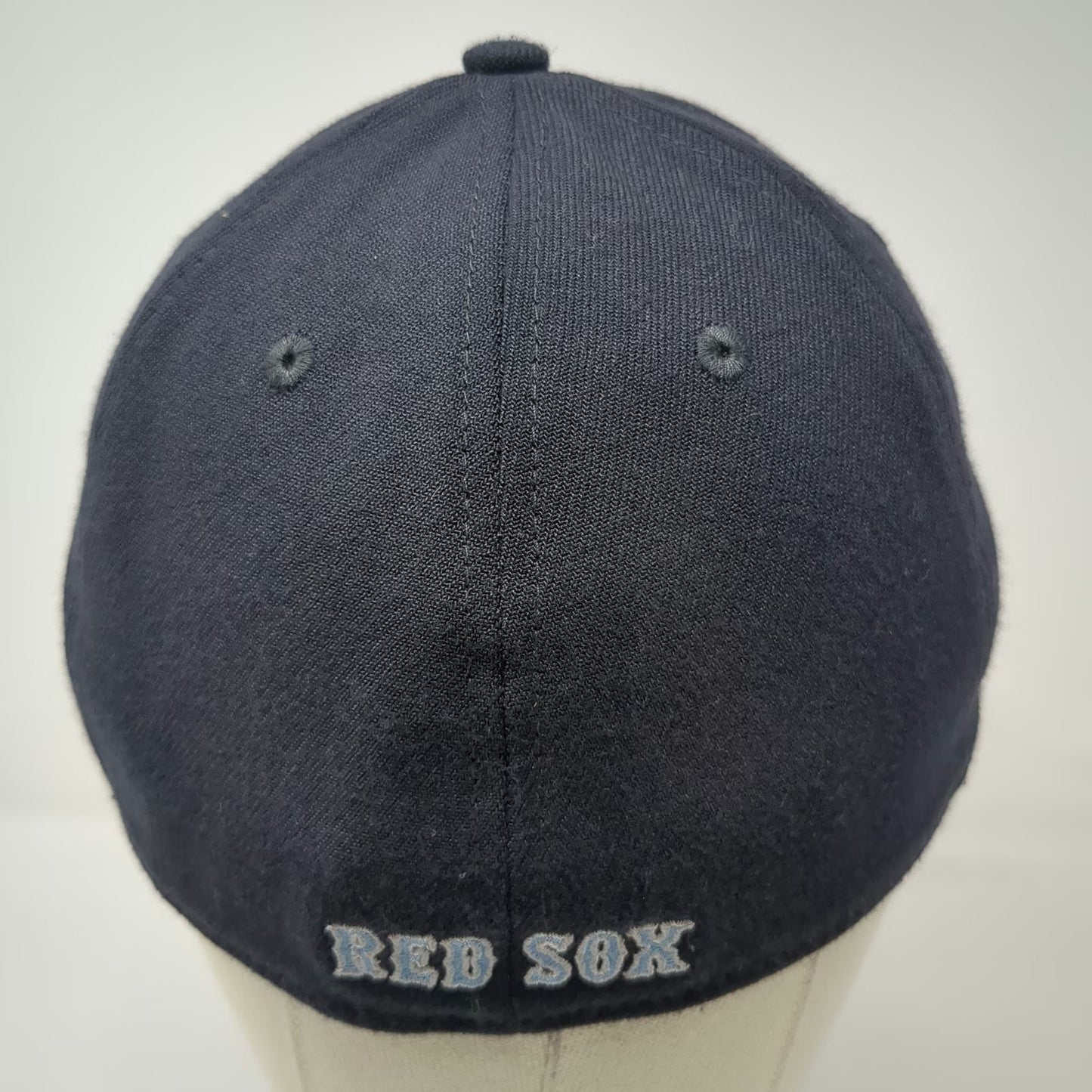 Boston Red Sox MLB New Era Baseball Cap Blue L 39THIRTY Stretch Fit Ribbon Hat