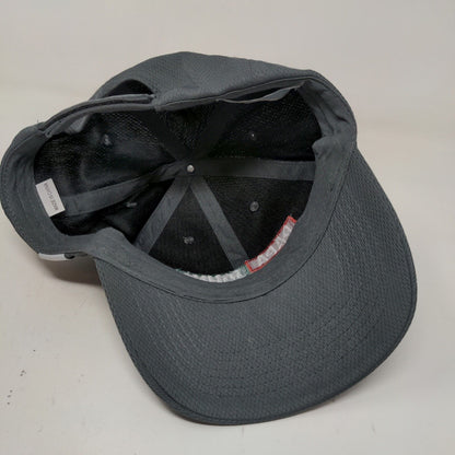 Papa John's Mens Strapback Hat Gray Adjustable Embroidered Logo Employee Uniform