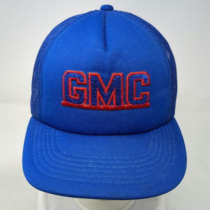 Mona GMC Trucker Hat Blue Red One Size Mesh Back Snapback Embroidered Logo