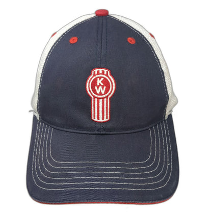 Kenworth Baseball Cap Blue White Red OSFM Mesh Strapback Embroidered Logo Hat