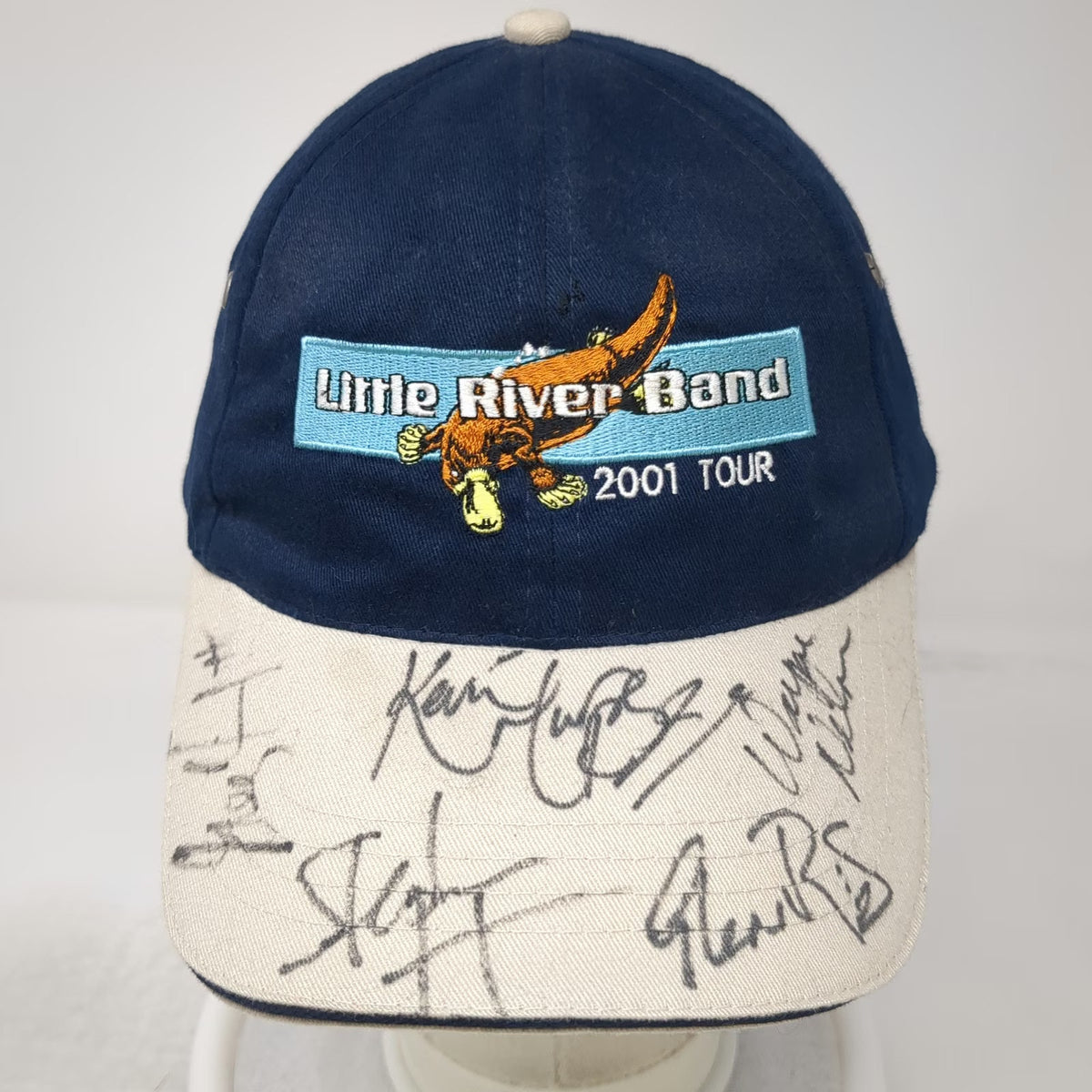 HeadShot Baseball Cap Blue OS Little River Band 2001 Tour Platypus Hat Vintage