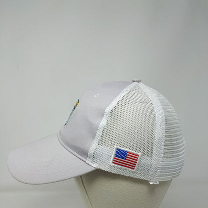 Bass Strapback Mesh Back Trucker Hat Gray One Size Embroidered Member