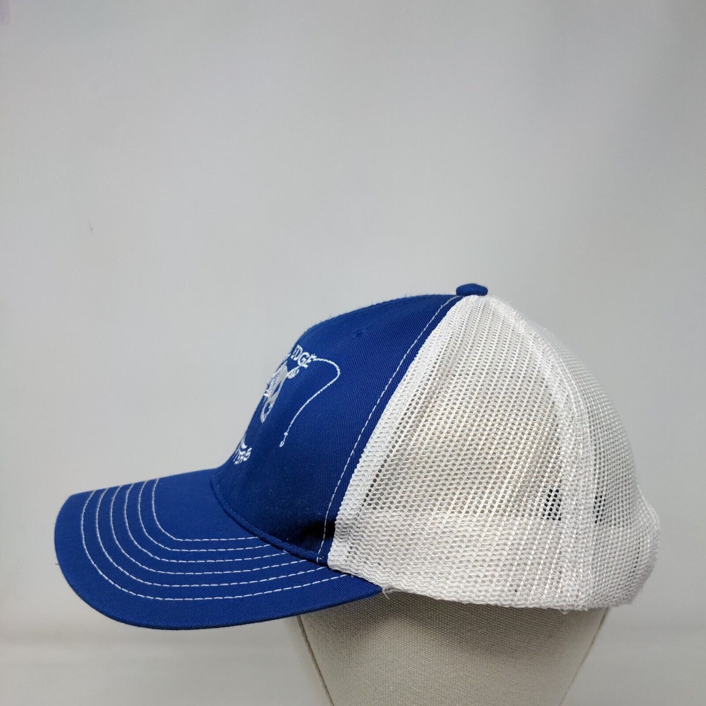 Reel Edge Charters Snapback Trucker Hat Blue OSFM Mesh Back Otto