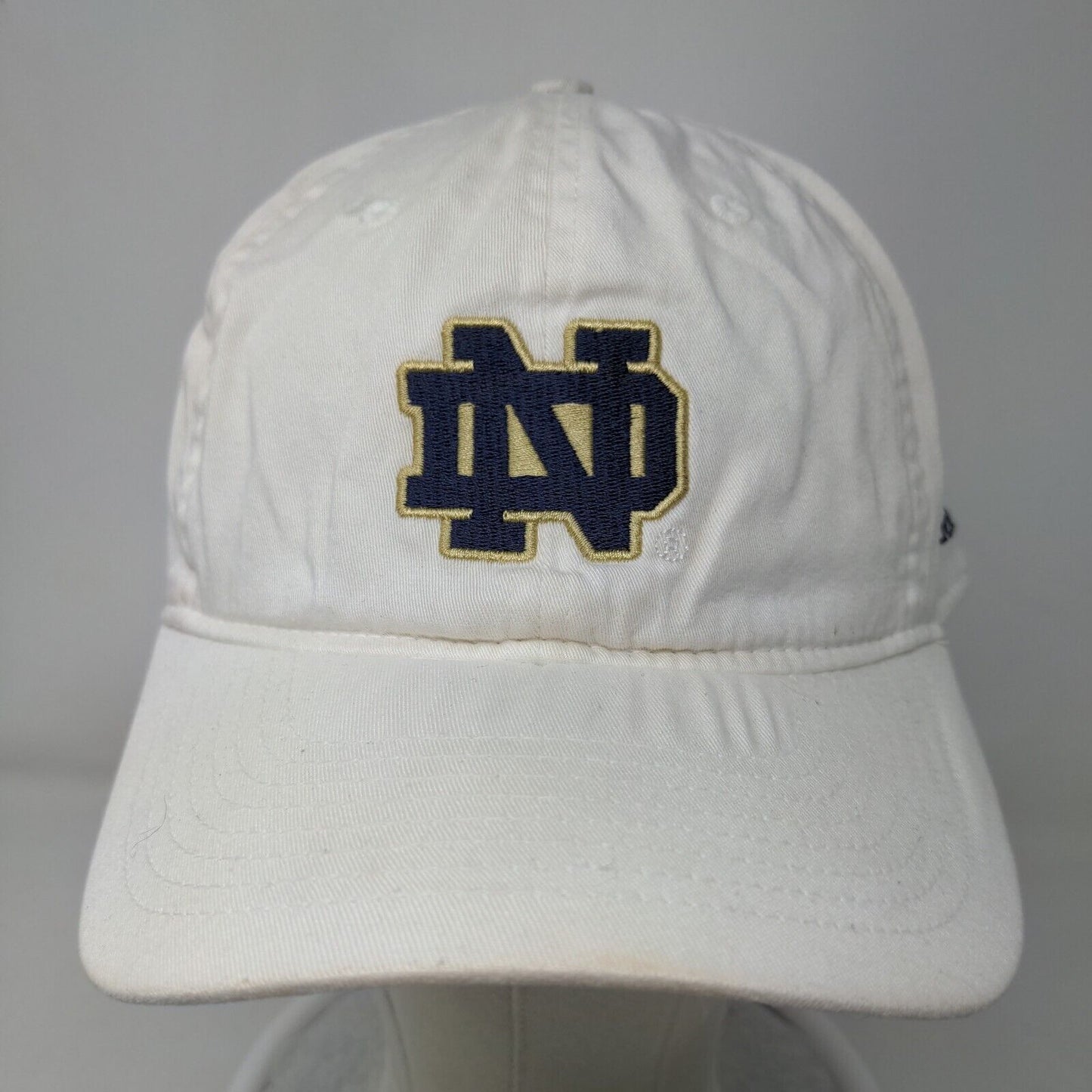 Adidas Men's Fitted Hat Cream S-M Embroidered Notre Dame Fighting Irish Logo