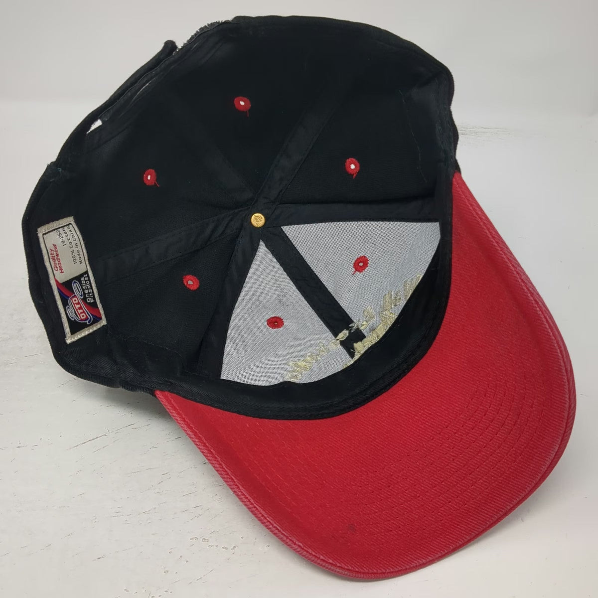 Otto Baseball Cap Black Red One Size Wall Excavation Mackay Excavator Hat