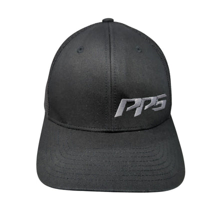 PPS Fitted Mesh Back Trucker Hat Black L/XL Embroidered Port Authority