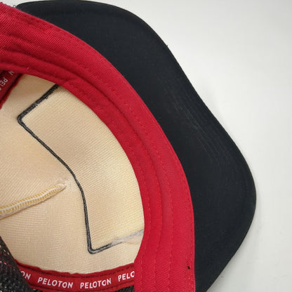 Peloton Trucker Hat Black One Size Mesh Back Foam Front Snapback Logo Patch