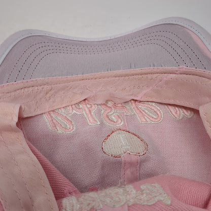I Love Rock & Roll Baseball Cap Pink One Size Adjustable Embroidered 6 Panel