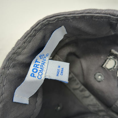 Port & Company White Cap Dow Gray Baseball Cap One Size Strapback Hat Dowsil