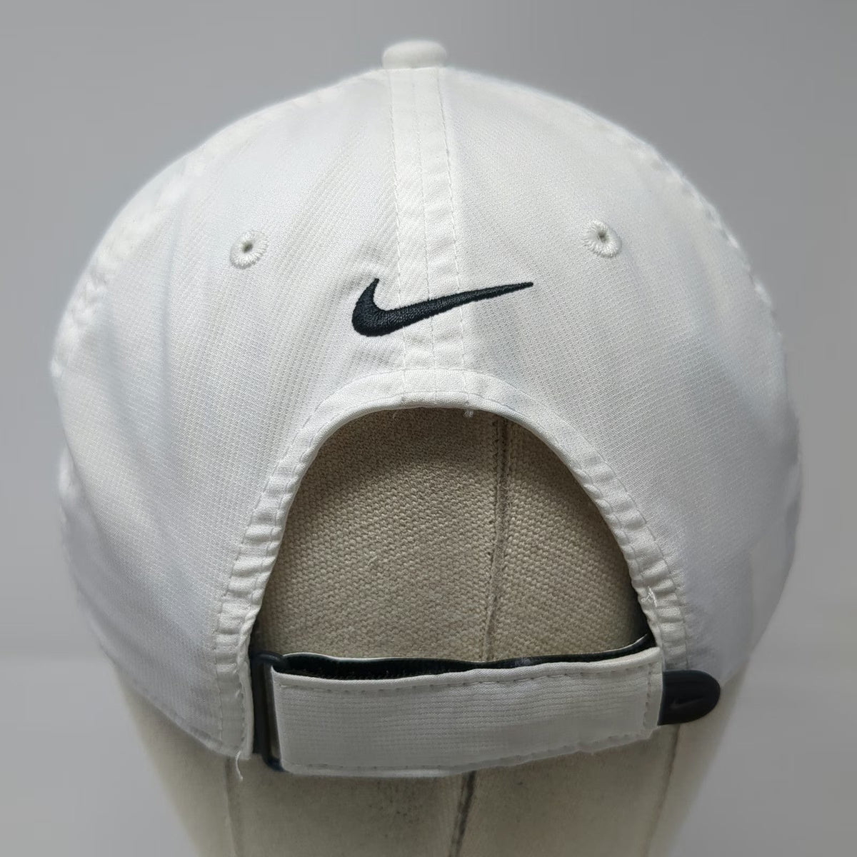 Nike Baseball Cap White One Size Legacy91 Dri-Fit Strapback Swoosh Golf Hat