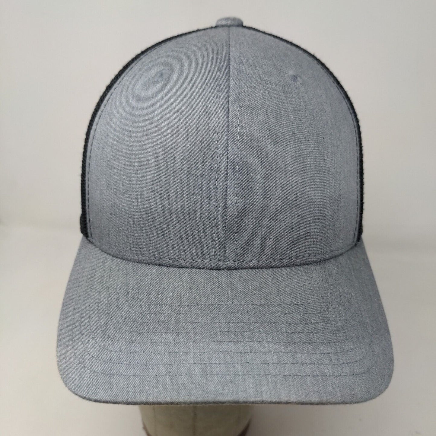 Yupoong Men's Snapback Mesh Back Hat Gray Blank Adjustable Polycotton