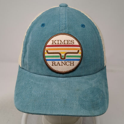 Kimes Ranch Trucker Hat Blue One Size Corduroy Patch Snapback Mesh Back Cap