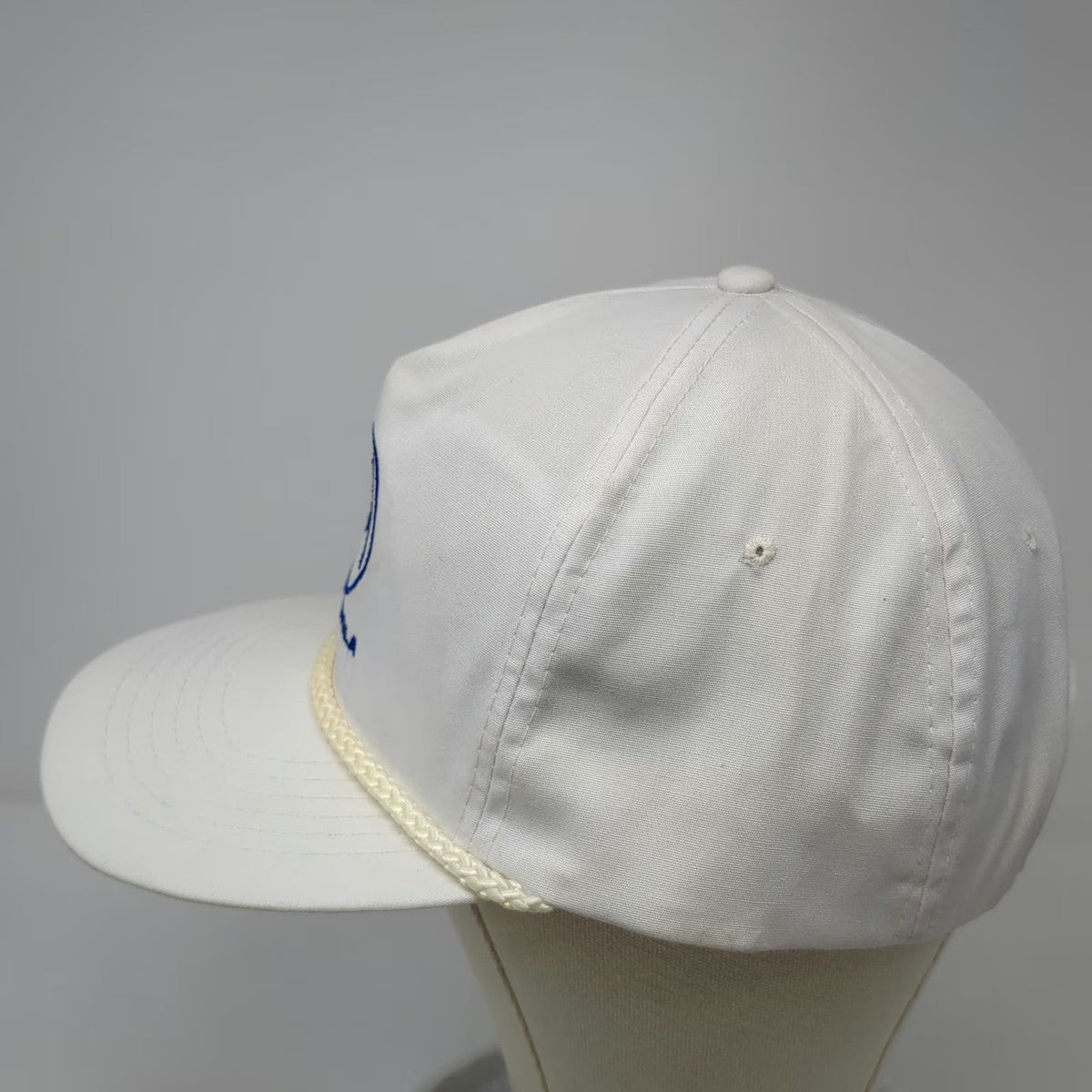 KC 5 Panel White One Size Hat Motorola Logo Blue Embroidery Rope Accent Tech