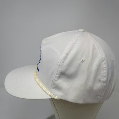 KC 5 Panel White One Size Hat Motorola Logo Blue Embroidery Rope Accent Tech