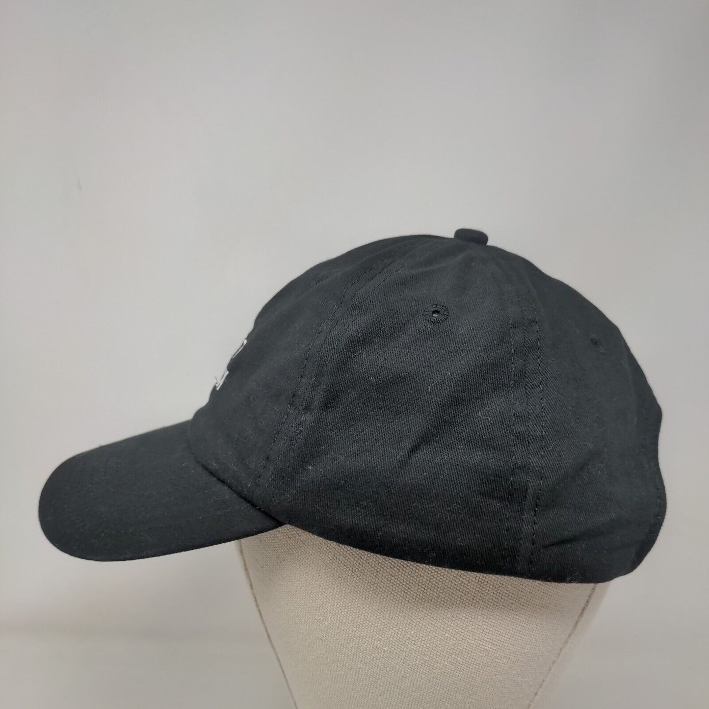 Just Drunk Slideback Hat Black One Size Adjustable Embroidered Cotton Big X