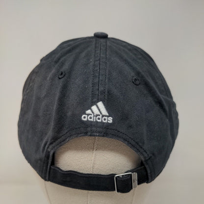 Adidas Slideback Hat Black One Size Adjustable Embroidered Aeroready 6 Panel