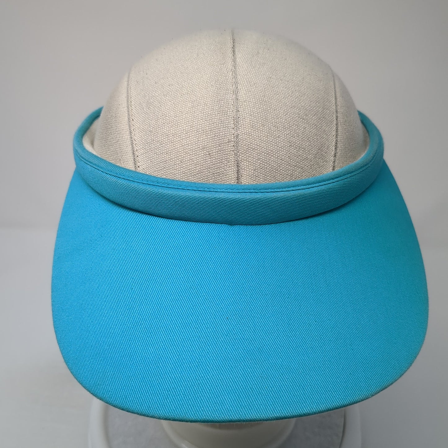 Faded Glory Clip On Visor Hat Blue One Size Solid Outdoor Cotton Blank