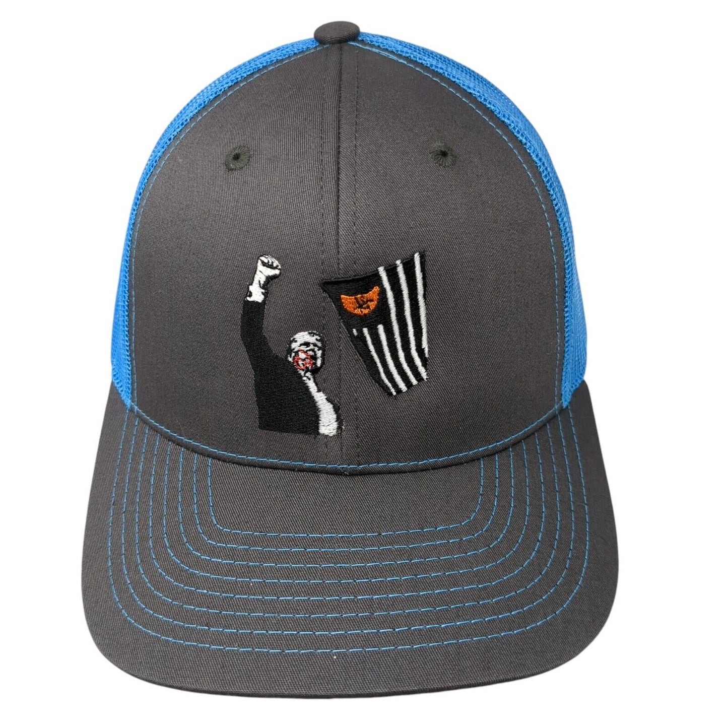 Lindo Snapback Mesh Back Trucker Hat Multicolor One Size Embroidered