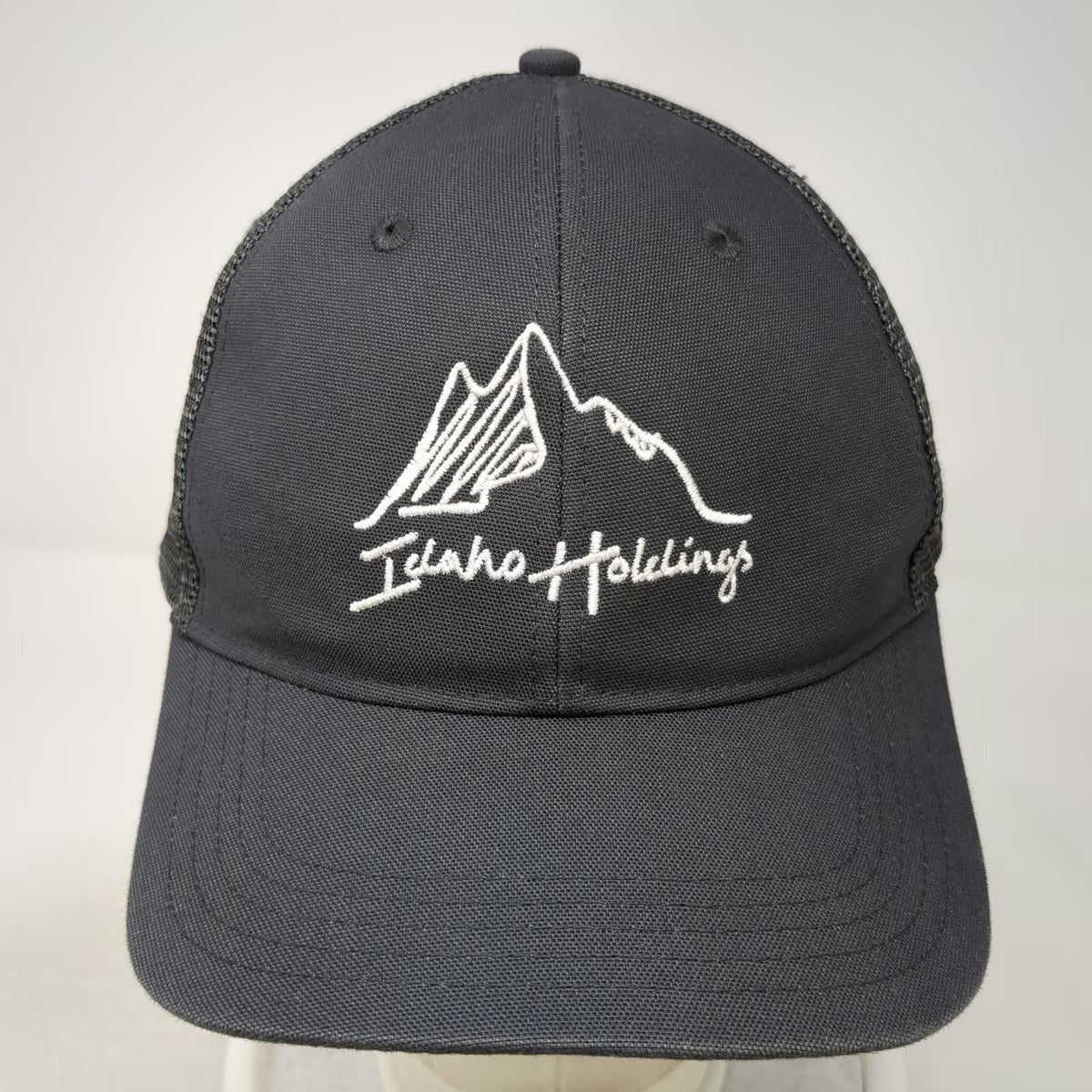 Carhartt Trucker Hat Gray One Size Mountain Idaho Holdings Mesh Back Snapback