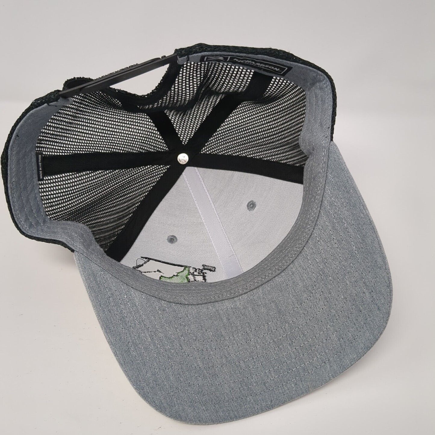 Golf Cart Snapback Trucker Hat Gray One Size Adjustable Mesh Back Richardson