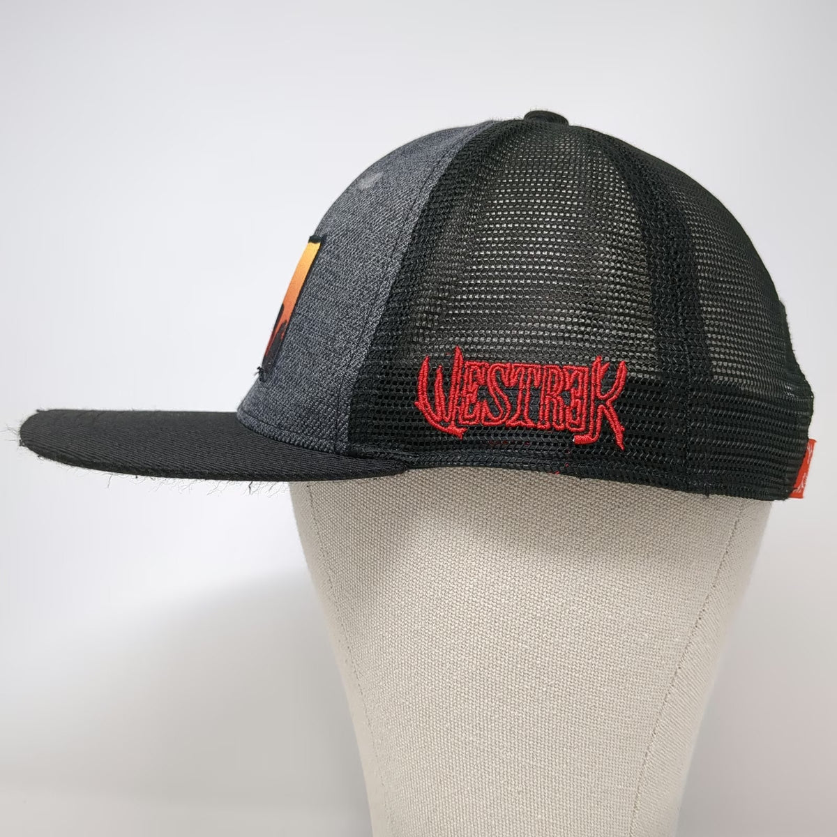 Westrek Trucker Hat Black One Size Deer Sunset Patch Mesh Snapback Field Hunt