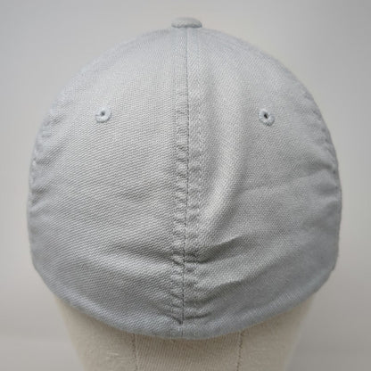 TravisMathew Baseball Cap Gray M Palm Tree Patch Flexfit Curved Brim Golf Hat