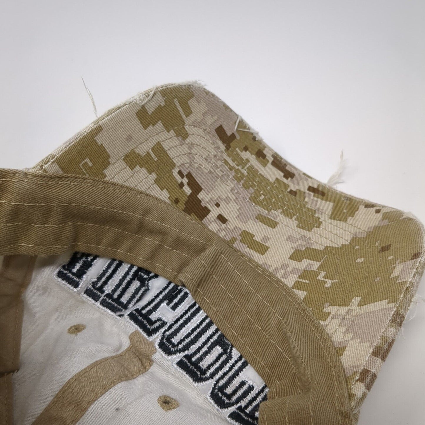 Air Force Slideback Hat Camouflage One Size Adjustable Embroidered Distressed