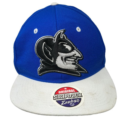 Zephyr Duke Blue Devils NCAA Snapback Hat One Size Acrylic Wool Green Underbrim