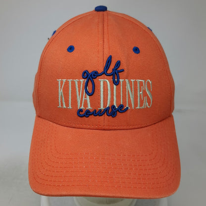The Game Baseball Cap Orange Blue White One Size Kiva Dunes Golf Course Hat