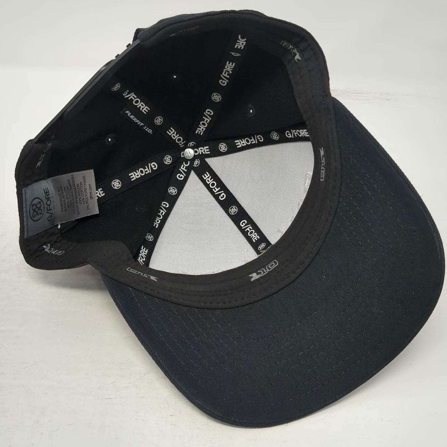 G/FORE Snapback Black One Size 5 Panel Galloway Golf Hat Bird Sun Embroidered