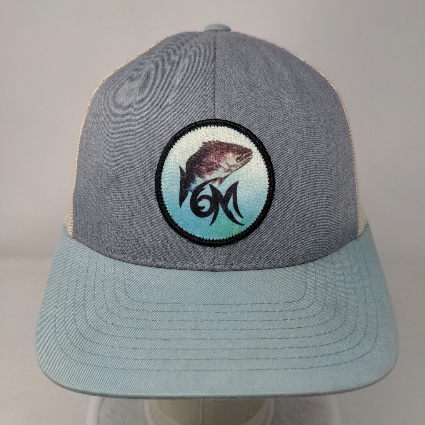 Fish Snapback Trucker Hat Multicolor OS Adjustable Mesh Back Pacific Headwear