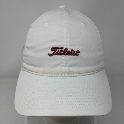 Titleist Strapback Hat White One Size Adjustable Embroidered 6 Panel