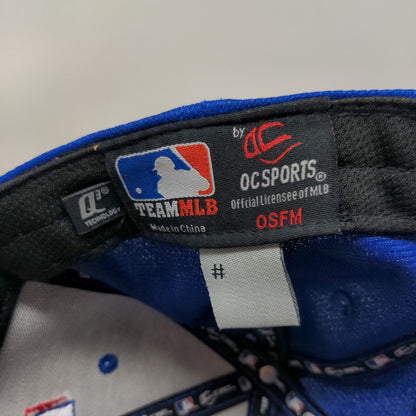 OC Sports Men's Strapback Hat Blue Size OSFM Texas Rangers Embroidered Logo
