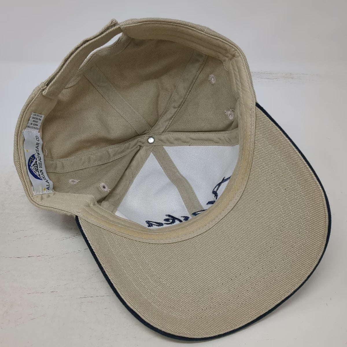 Alaskan Headwear Co Baseball Cap Beige One Size Alaska Script Adjustable Hat