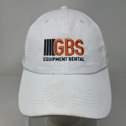 GBS Equipment Rental Strapback Hat White OSFA Embroidered Adjustable
