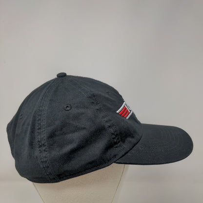 Top Gun Slideback Hat Black OSFM Adjustable Embroidered Vented Holes 6 Panel