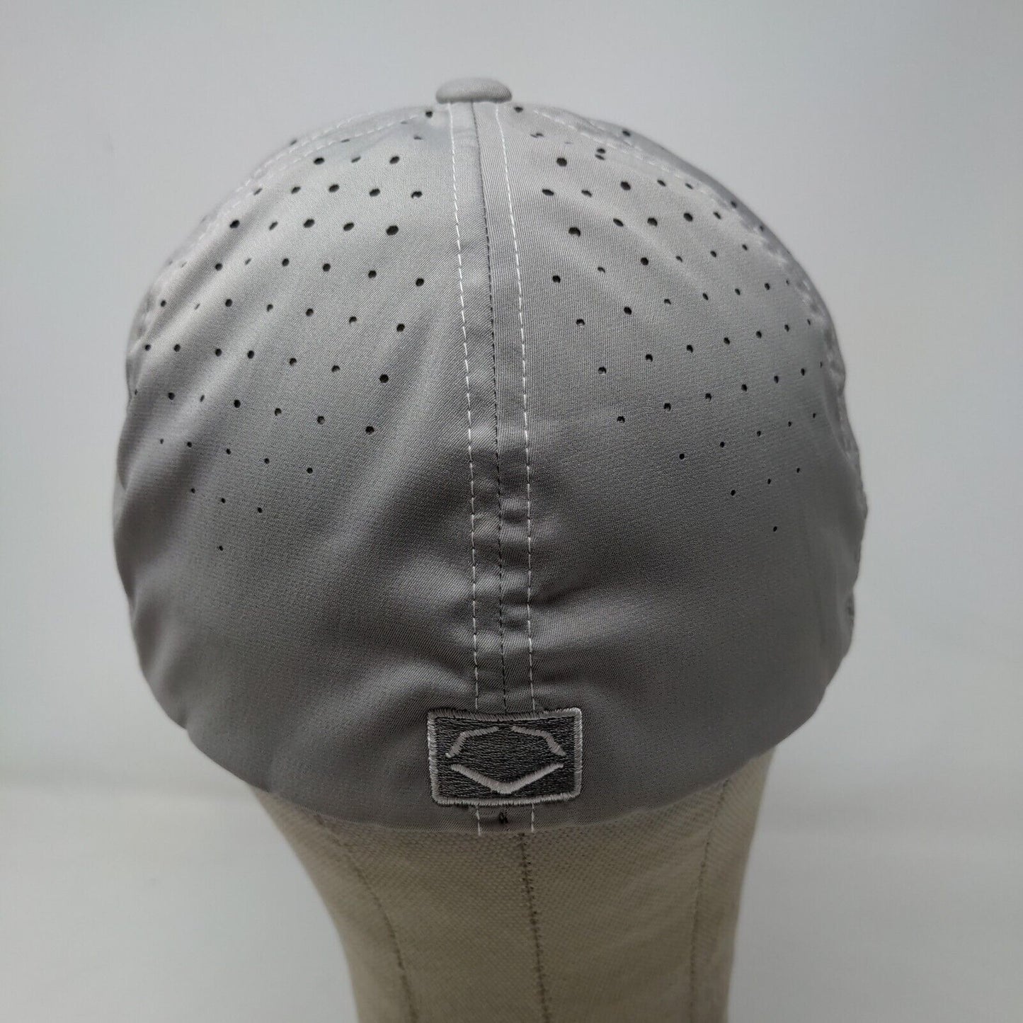 Evoshield Men's Fitted Hat Gray White Size S/M Embroidered Logo Poly Spandex