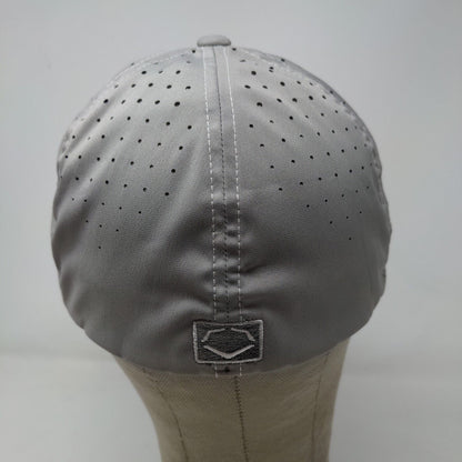 Evoshield Men's Fitted Hat Gray White Size S/M Embroidered Logo Poly Spandex