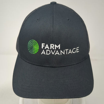 Richardson Trucker Hat Black One Size Snapback Farm Advantage Logo Mesh Back