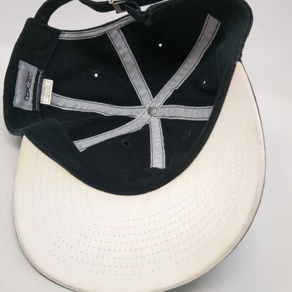 Reebok Baseball Cap Black One Size Slideback Embroidered Logo Underbrim Hat