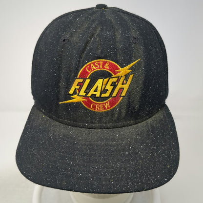 New Era Snapback Black L Cast & Flash Crew Green Underbrim Made in USA Hat