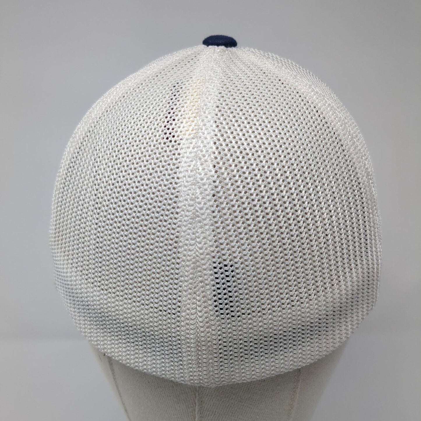 Port Authority Fitted Trucker Hat Blue S/M Flexfit Embroidered Mesh Back