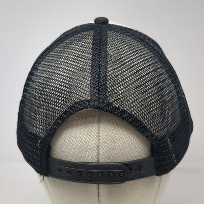 Otto Trucker Hat White Black One Size Hawaii Running Lab Retro Stripes Mesh Back