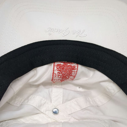 The Game Baseball Cap White OSFM Pine Tree P.L.P. Embroidered Logo Hat Cotton