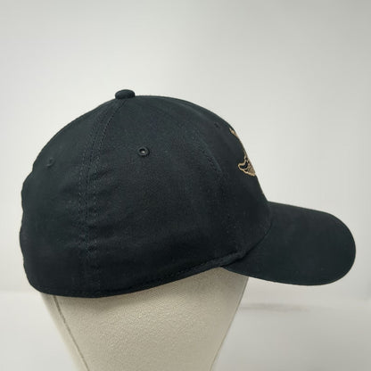 Otto Baseball Cap Black Gold M Stretch Fit Military Winged Skull Embroidery Hat