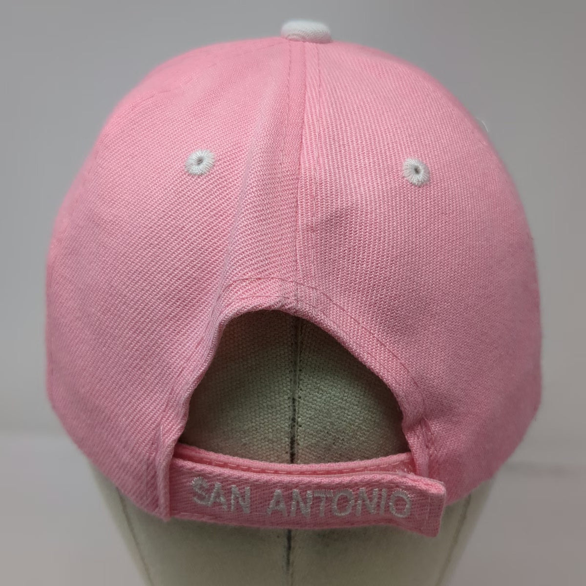 Pink Baseball Cap One Size San Antonio Texas SA Logo Embroidered Strapback Hat