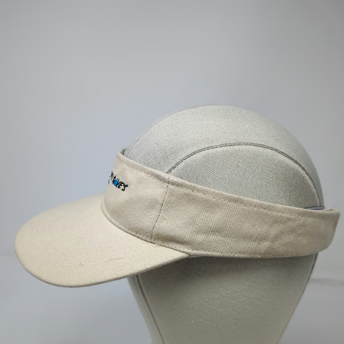 Coastal Headwear Visor Beige One Size Strapback Capt Dave's Whale Beach Hat
