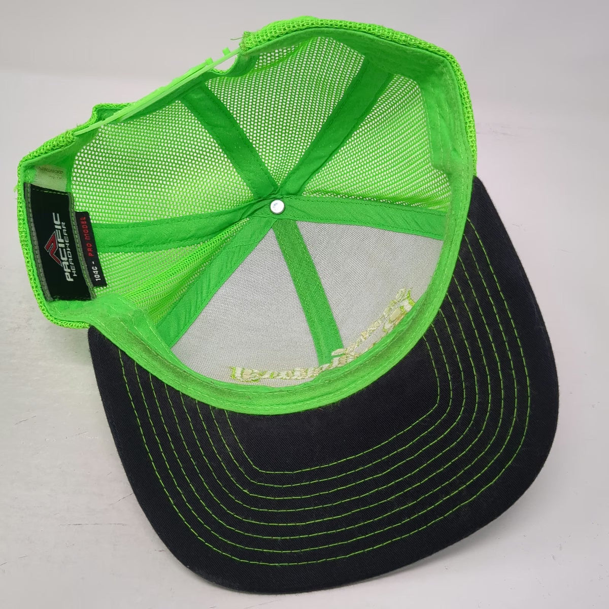 Pacific Headwear Trucker Hat Black Green One Size Mesh Snapback Building Center