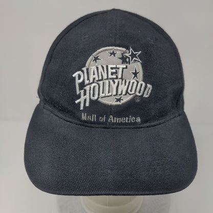 Planet Hollywood Mall of America Strapback Hat Black OSFA Adjustable Cotton