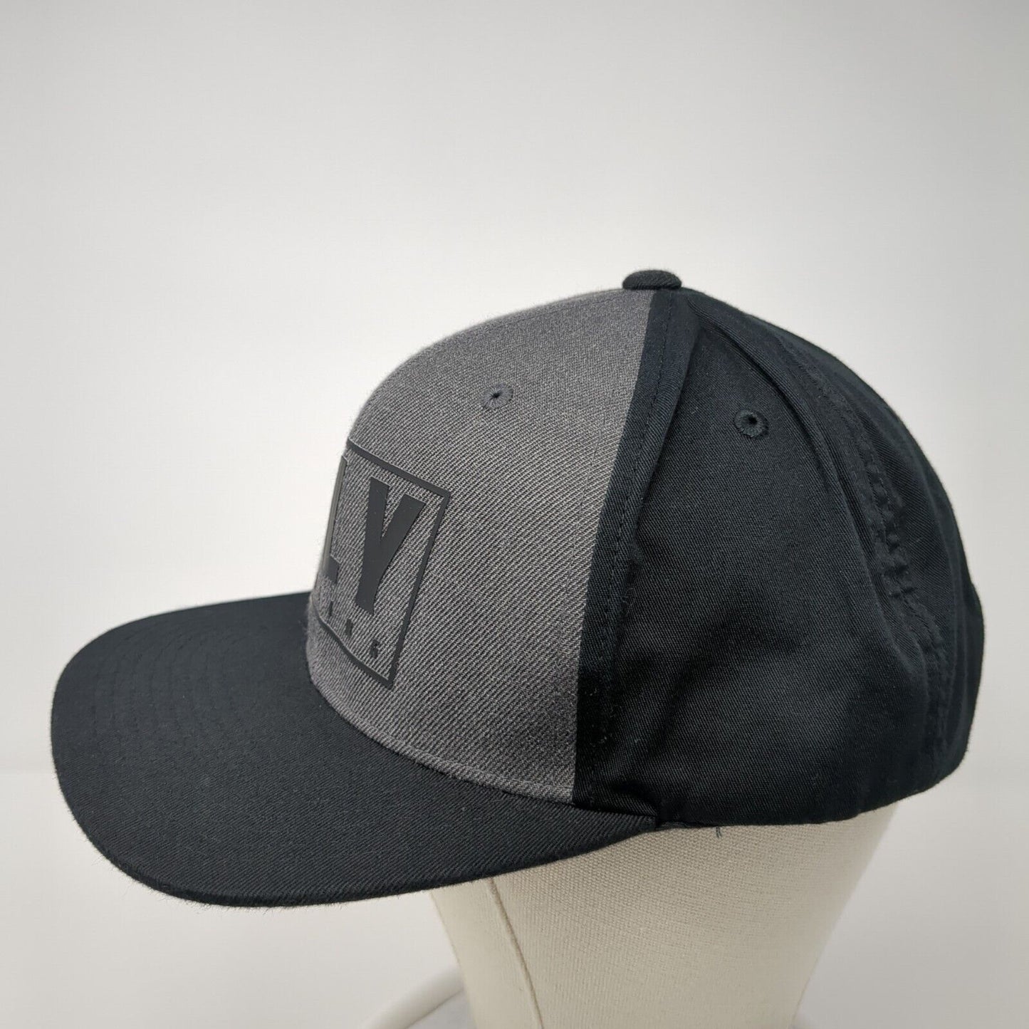 Fly Racing Snapback Hat Black One Size Adjustable Vented Holes 6 Panel